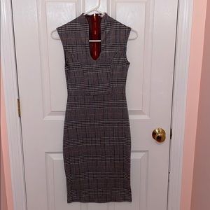Plaid tight dress
